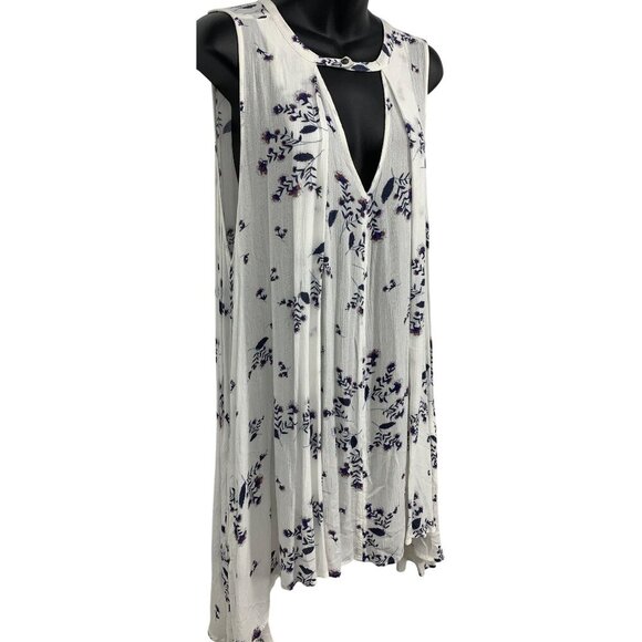 Free People Women Dress Size Large L Swing Tunic Floral Sleeveless Layer NWT New - Picture 4 of 8